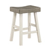 Casy 4pc Counter Height Table Set | 3 Contour Stools | White and Brown BM336038