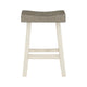 Casy 4pc Counter Height Table Set | 3 Contour Stools | White and Brown BM336038