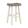 Casy 4pc Bar Height TableSet | 3 Contour Seat Stools | White and Brown BM336039