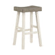 Casy 4pc Bar Height TableSet | 3 Contour Seat Stools | White and Brown BM336039