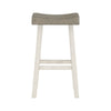 Casy 4pc Bar Height TableSet | 3 Contour Seat Stools | White and Brown BM336039