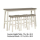 Casy 4pc Bar Height TableSet | 3 Contour Seat Stools | White and Brown BM336039
