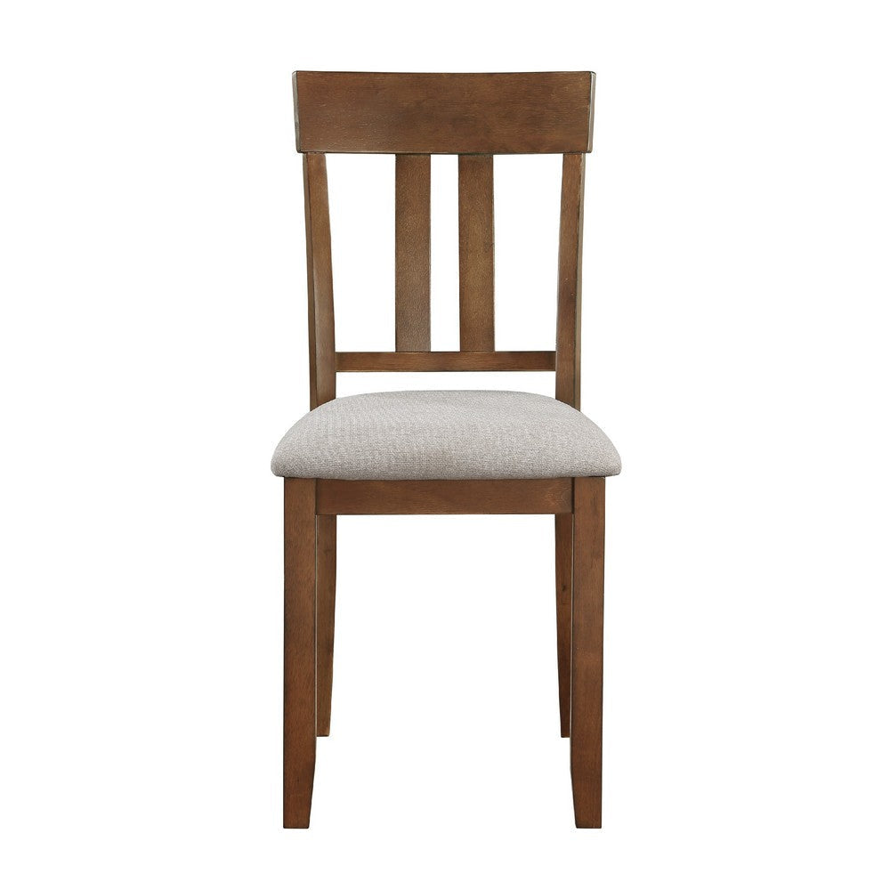 Penny 7pc Dinette Set | Table and 6 Beige Dining Chairs | Cherry Wood BM336047