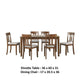 Penny 7pc Dinette Set | Table and 6 Beige Dining Chairs | Cherry Wood BM336047