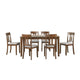 Penny 7pc Dinette Set | Table and 6 Beige Dining Chairs | Cherry Wood