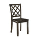 Oria 5pc Dinette Set | Table and 4 Lattice Dining Chairs | Gray Wood BM336049