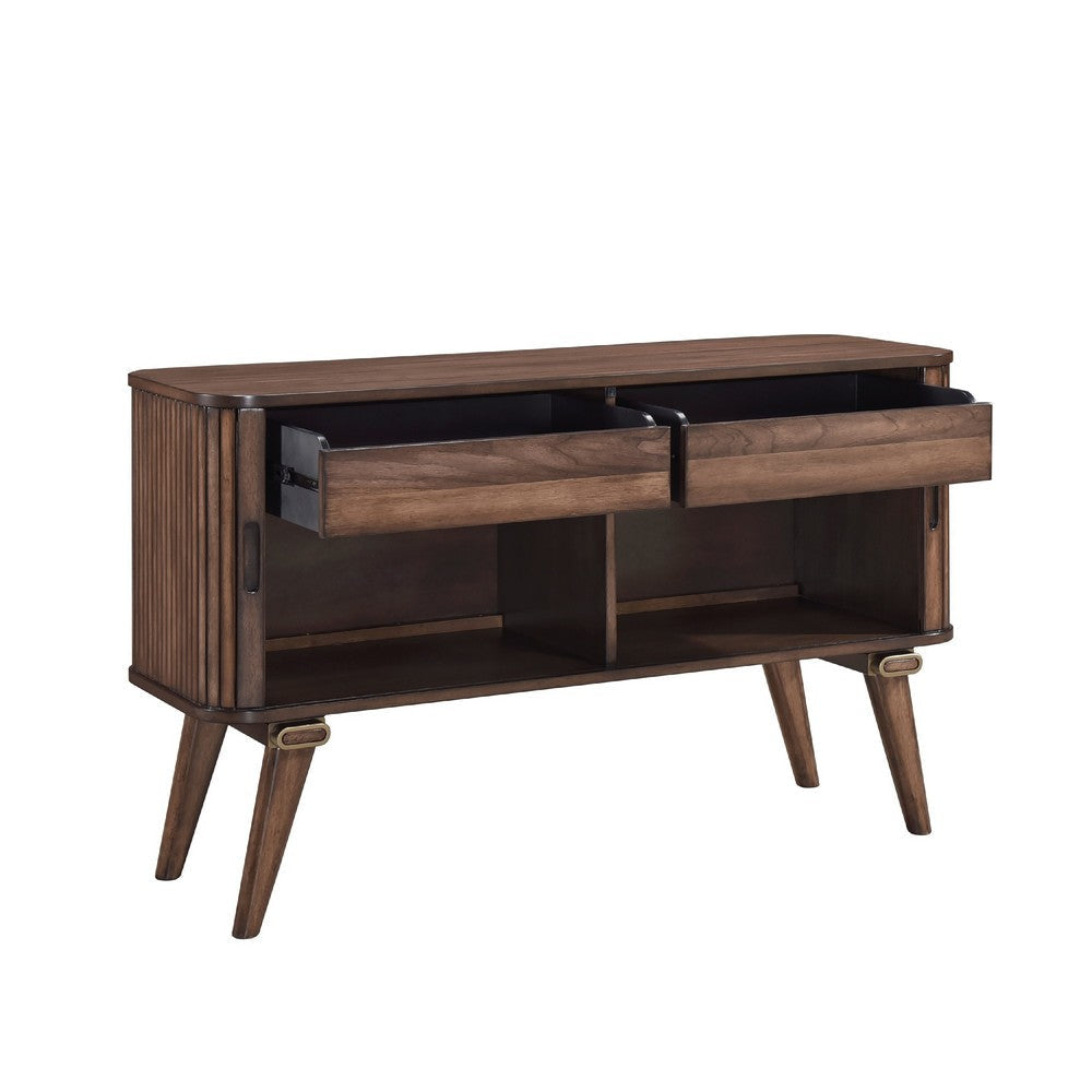 Manny Sideboard Buffet Console | 2 Drawers | Shelves and Doors | Brown BM336052