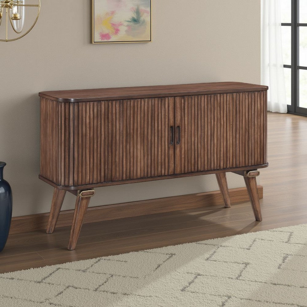 Manny Sideboard Buffet Console | 2 Drawers | Shelves and Doors | Brown