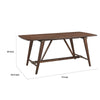Manny Dining Table with Picnic Style Trestle Base | Walnut Wood 71’’ BM336053