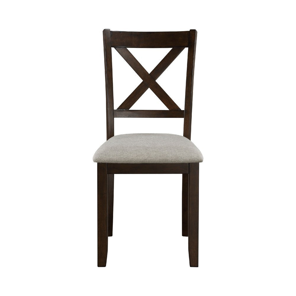 Cherie 7pc Dinette Set | Table and 6 X Back Dining Chairs | Brown BM336054