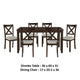 Cherie 7pc Dinette Set | Table and 6 X Back Dining Chairs | Brown BM336054