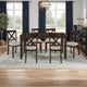 Cherie 7pc Dinette Set | Table and 6 X Back Dining Chairs | Brown