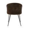 Salie Dining Chair Set of 2 | Curved Back | Black Metal | Brown Velvet BM336058