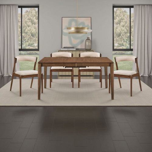 Nate Dining Table | Extension Butterfly Leaf | Walnut 60- 77"