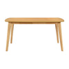 Jadie Dining Table | Tapered Legs | Natural Oak Wood Rectangular 60"