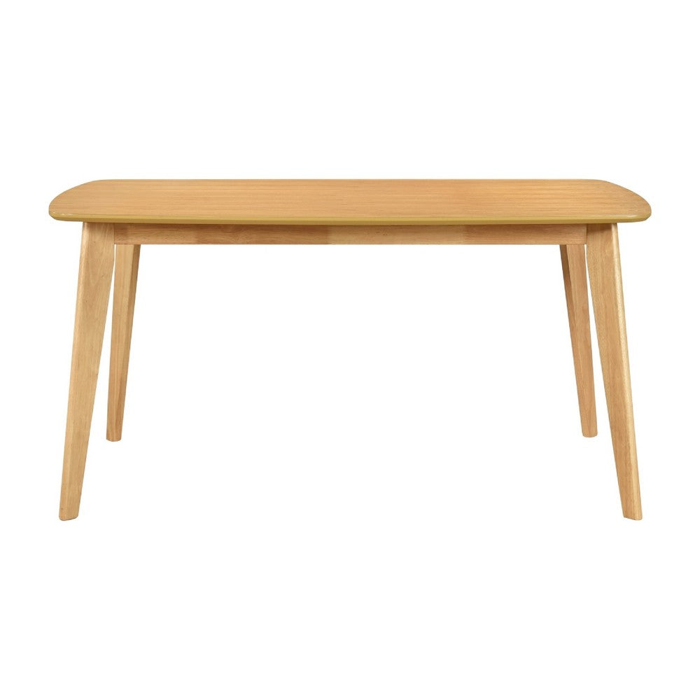 Jadie Dining Table | Tapered Legs | Natural Oak Wood Rectangular 60"