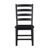 Reddy Side Chair Set of 2 | Ladder Back Farmhouse Style | Black Wood BM336061