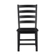 Reddy Side Chair Set of 2 | Ladder Back Farmhouse Style | Black Wood BM336061