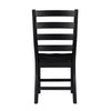 Reddy Side Chair Set of 2 | Ladder Back Farmhouse Style | Black Wood BM336061
