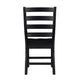 Reddy Side Chair Set of 2 | Ladder Back Farmhouse Style | Black Wood BM336061