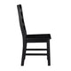 Reddy Side Chair Set of 2 | Ladder Back Farmhouse Style | Black Wood BM336061