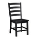 Reddy Side Chair Set of 2 | Ladder Back Farmhouse Style | Black Wood