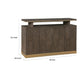Greta Sideboard Buffet Console | 2 Cabinets Floating Top | Gold Brown BM336062