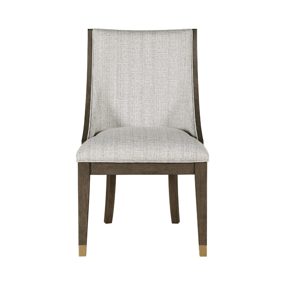 Greta Armchair Set of 2 | Semi Deconstructed Gold Metal | Beige Fabric BM336063