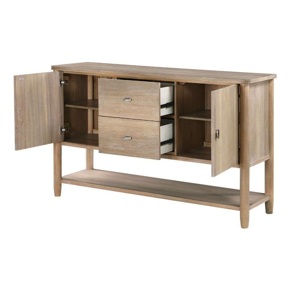 Rinie Sideboard Buffet Console | 2 Drawer and Cabinets | Brown BM336064