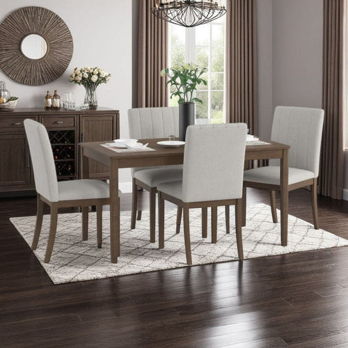 Katty Dining Table | Transitional Rectangular Chestnut Wood Top 56"