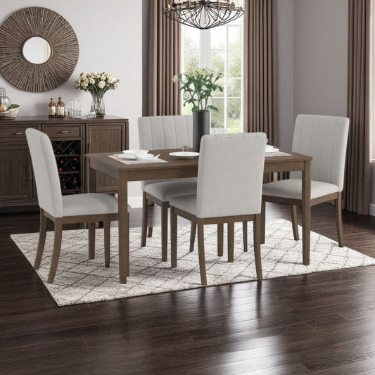 Katty Dining Table | Transitional Rectangular Chestnut Wood Top 56"