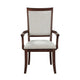 Jenie Armchair Set of 2 | Dark Walnut Inlay Cherry Wood | Beige Fabric BM336070