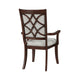 Jenie Armchair Set of 2 | Dark Walnut Inlay Cherry Wood | Beige Fabric BM336070