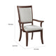 Jenie Armchair Set of 2 | Dark Walnut Inlay Cherry Wood | Beige Fabric BM336070