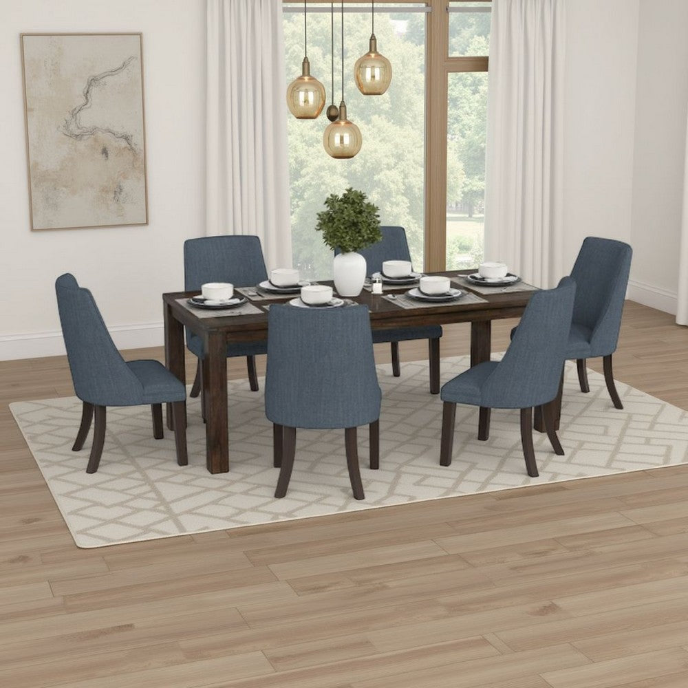 Harry Dining Table | Straight Legs | Rectangular Brown Acacia 79"