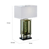 Saba Table Lamp with 3 Bulb | 4 Way Socket Switch | Silver Metal 27’’ BM336073