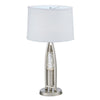 Danie Table Lamp | 4 Way Switch | Clear Glass Tube | Silver Metal 28’’ BM336075
