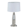 Danie Table Lamp | 4 Way Switch | Clear Glass Tube | Silver Metal 28’’ BM336075