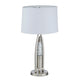 Danie Table Lamp | 4 Way Switch | Clear Glass Tube | Silver Metal 28’’ BM336075