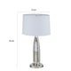 Danie Table Lamp | 4 Way Switch | Clear Glass Tube | Silver Metal 28’’ BM336075