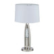 Danie Table Lamp | 4 Way Switch | Clear Glass Tube | Silver Metal 28"