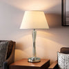 Terry Table Lamp with Bubble Infused Glass Tube | Chrome Metal 27"