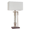 Mandy Table Lamp with Ripple Textured Glass Tube | Silver Metal 29’’ BM336077