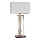 Mandy Table Lamp with Ripple Textured Glass Tube | Silver Metal 29’’ BM336077