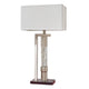Mandy Table Lamp with Ripple Textured Glass Tube | Silver Metal 29’’ BM336077