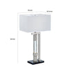 Mandy Table Lamp with Ripple Textured Glass Tube | Silver Metal 29’’ BM336077