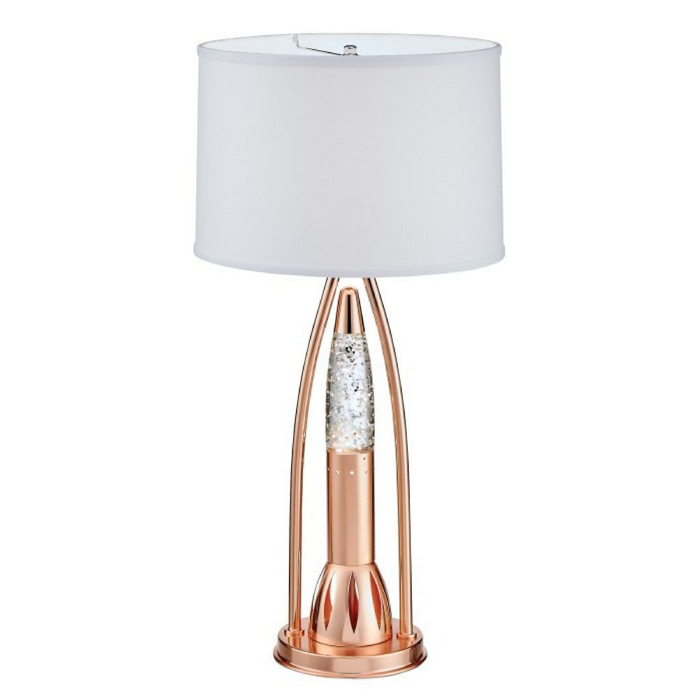 Gerry Table Lamp with 3 Bulb 4 Way Socket Switch | Copper Metal 30’’ BM336080