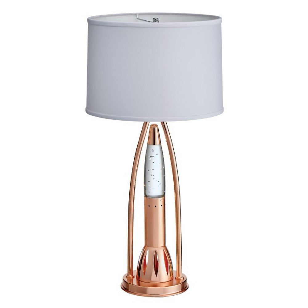 Gerry Table Lamp with 3 Bulb 4 Way Socket Switch | Copper Metal 30’’ BM336080