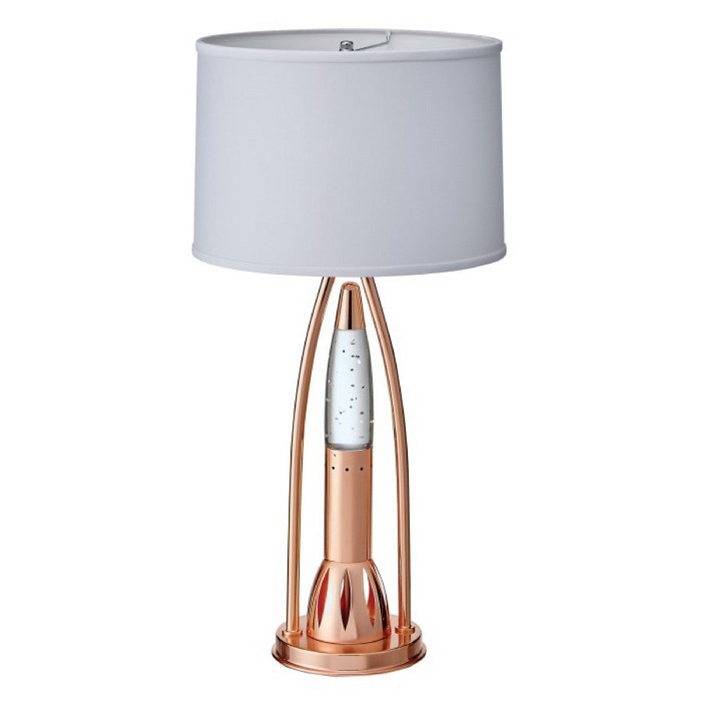 Gerry Table Lamp with 3 Bulb 4 Way Socket Switch | Copper Metal 30"