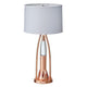 Gerry Table Lamp with 3 Bulb 4 Way Socket Switch | Copper Metal 30"
